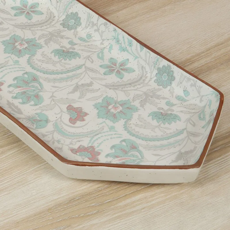 Ceramic Platter (White & Blue) - Single Piece media 5