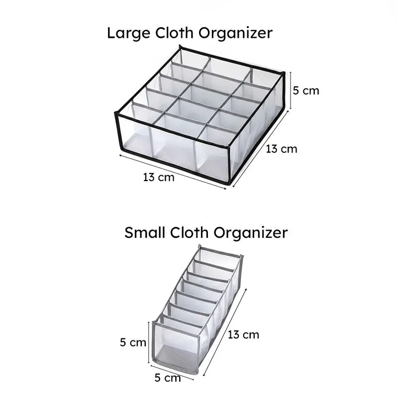 Aster Cloth Organizer (Grey) - Set Of Three media 7