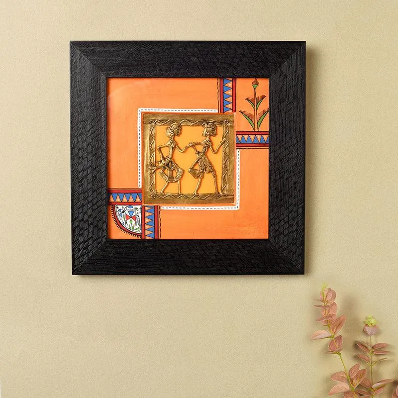 Makena Brass & Wood Wall Accent - Peach media 1