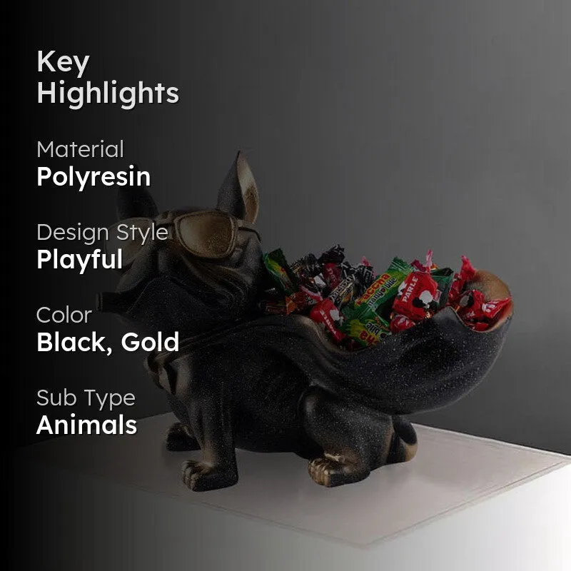 Sir Barks-a-lot Painted Polyresin Show Piece - Black media 2