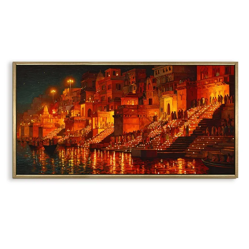 When Kashi Lights the River Wall Art media 4