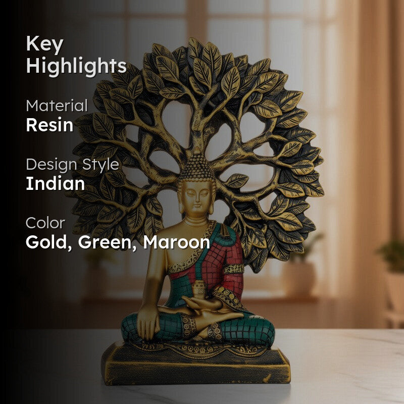 Zenroot Buddha Resin Idol - Red media 2
