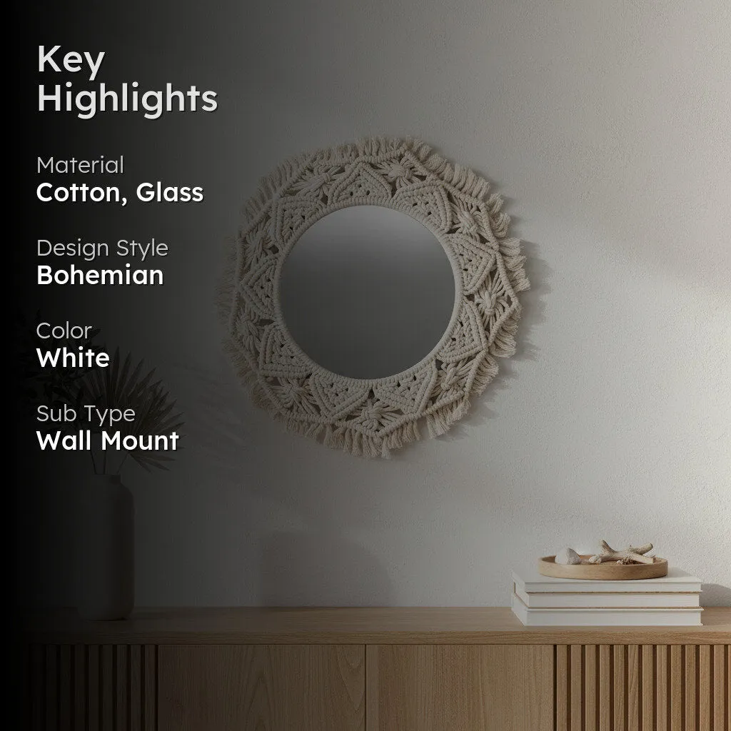 Tiburo Macrame Wall Mirror media 3