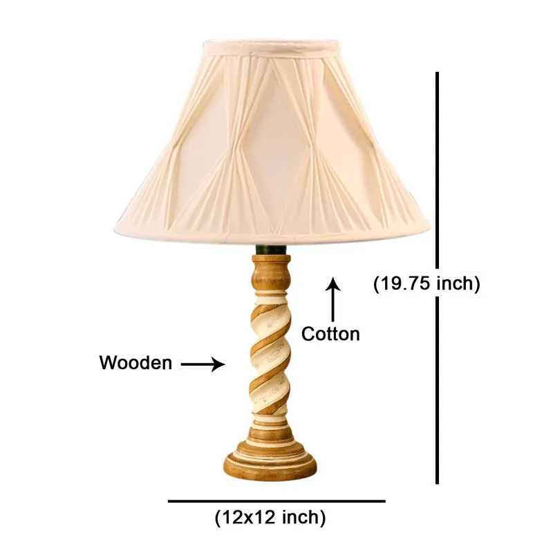 Modera Orel Wooden Table Lamp - Ivory media 8