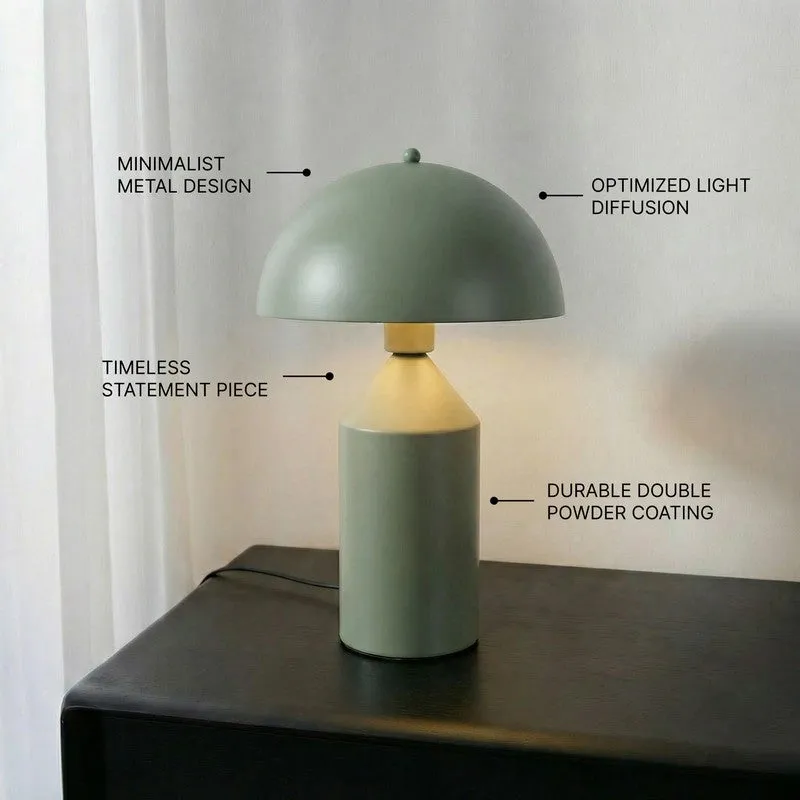Fig Living Cone Pagen Metal Table Lamp - Blue media 7