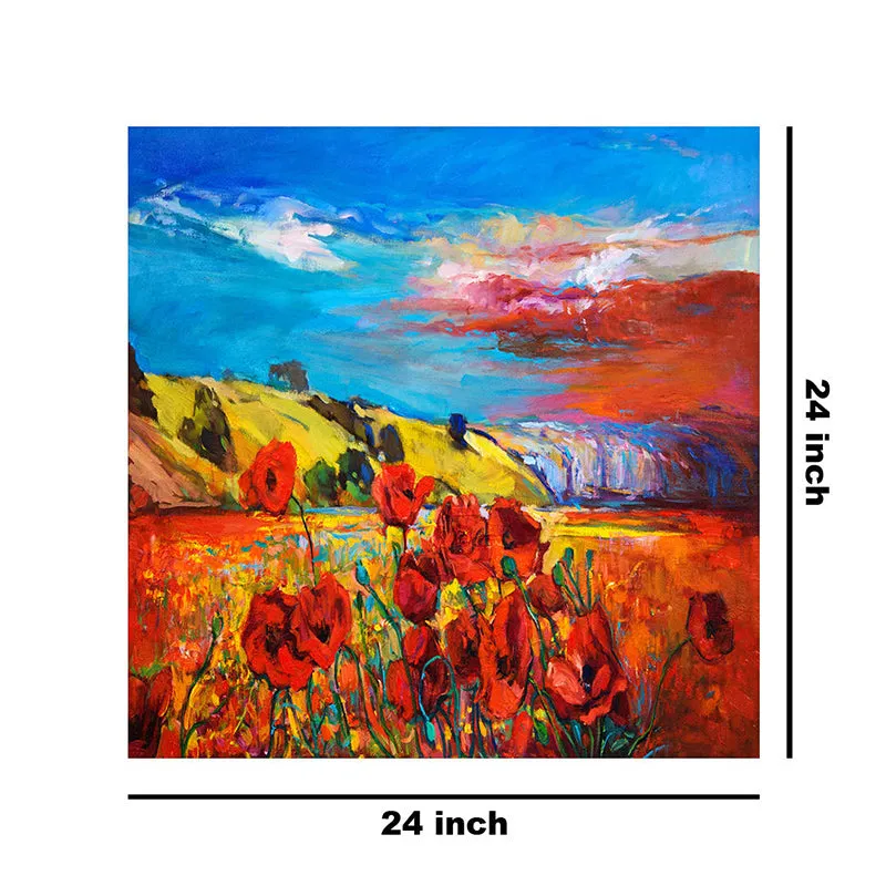 Countryside Red Poppies Wall Painting media 8