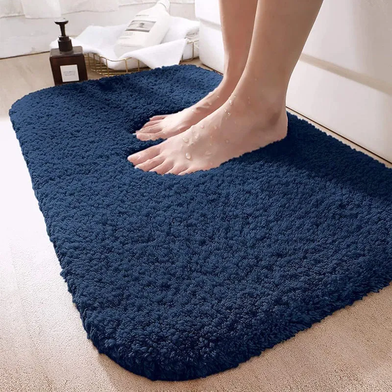 Lois Anti Skid Bath Mat (Blue) - Set Of Three media 5