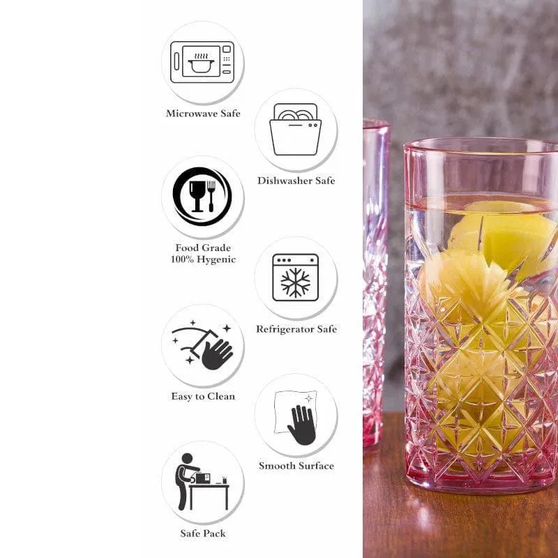 Pasabahce Billy Tall Pink Tumbler (450 ML) - Set Of Two media 7