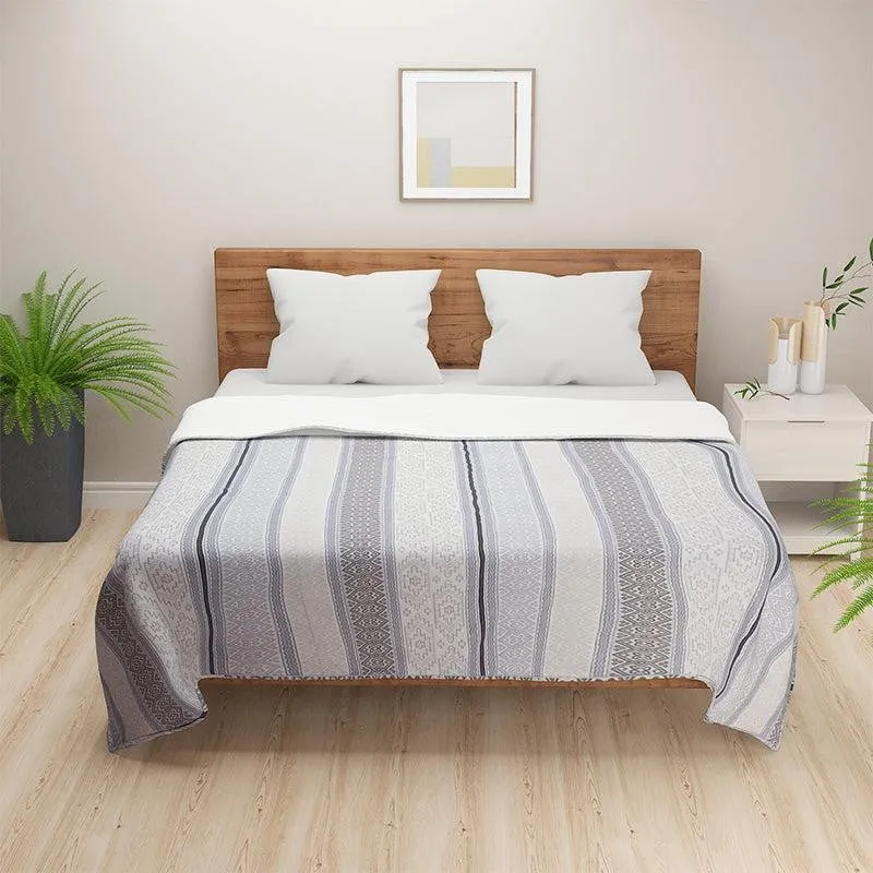 Swayam Yara Striped Cotton Dohar - 110 GSM media 3
