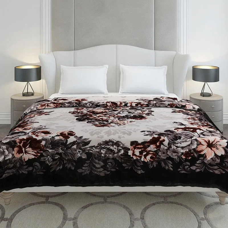 Monte Carlo Velvet Bloom Blanket (Black) - 1042 GSM media 3