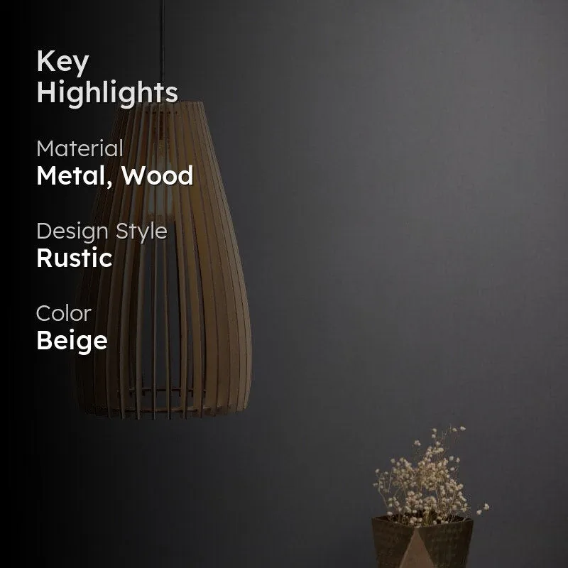 Emika Wooden Ceiling Lamp media 2
