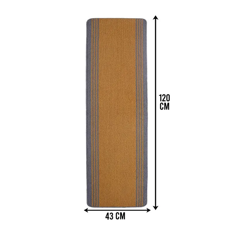 Stripe Haven Kitchen Floor Mats (Beige, Blue) - Set of Two media 7