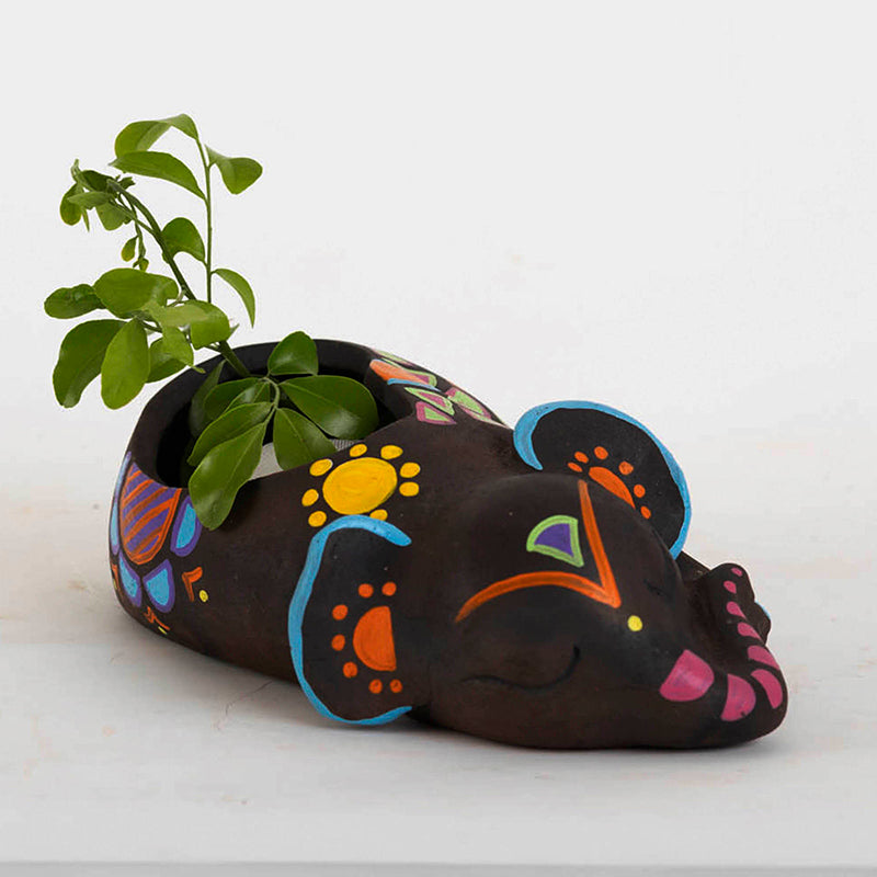 Slumber Haathi Terracotta Planter media 5