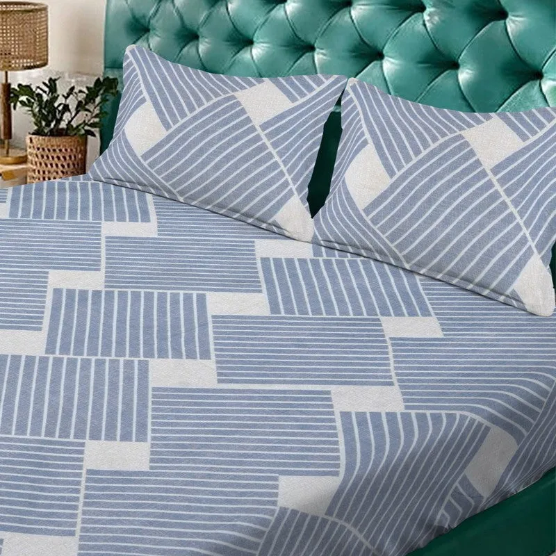 ToneNest Bedsheet (Blue)- 300 GSM media 4