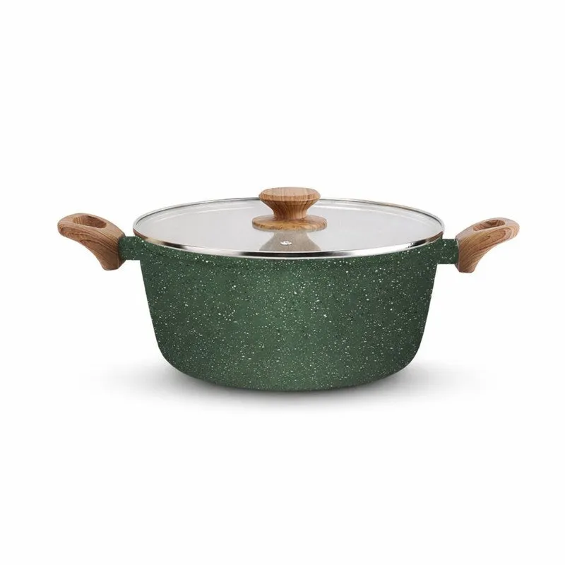 Salford Forged Non Stick Casserole with Glass Lid (Moss Green) - 4400 mL media 3