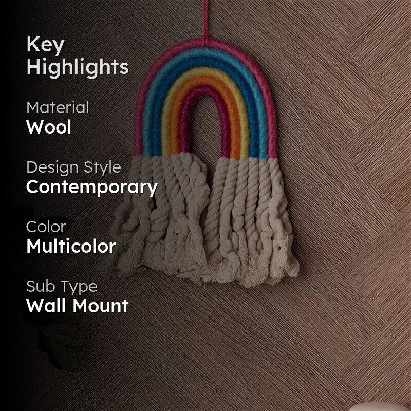 Rainbow Roll Woolen Wall Accent media 2