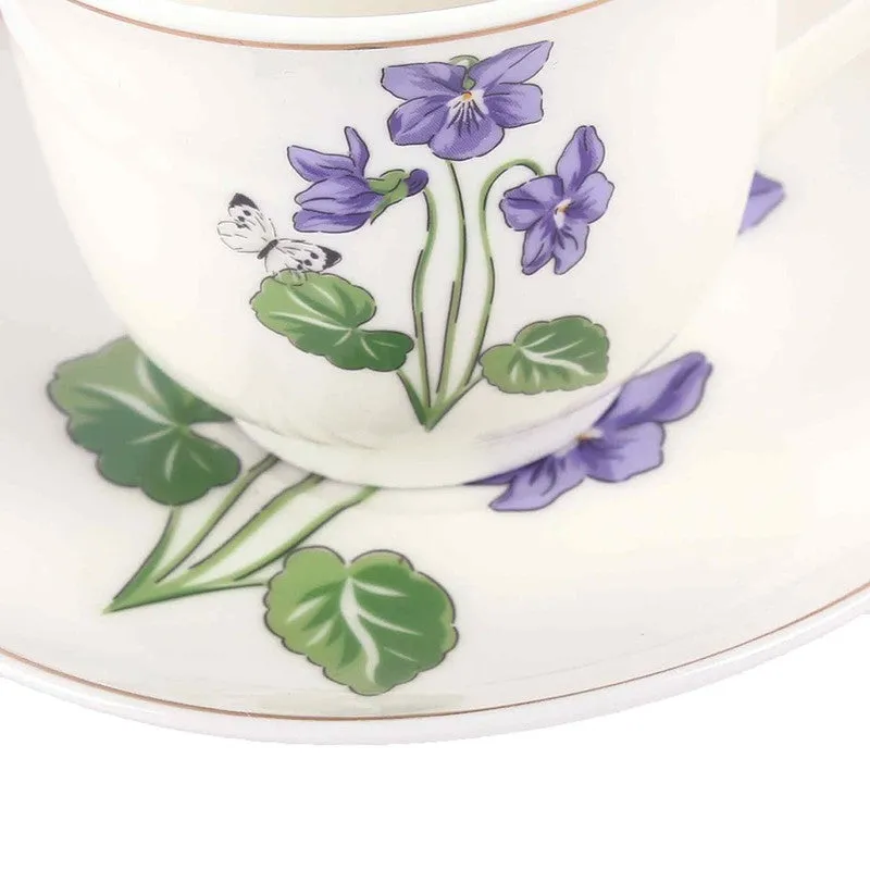 Petaluxe 24k Gold Brushed Porcelain Tea Cup (300 mL Each) -  Twelve Piece Set media 8
