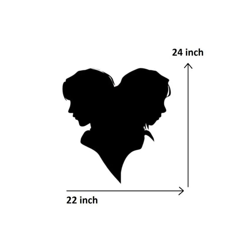 Couple Black Iron Wall Accent media 5