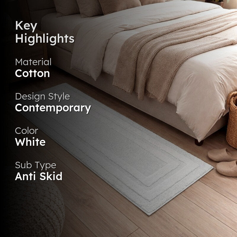 PureStep Cotton Runner Rug - White media 2
