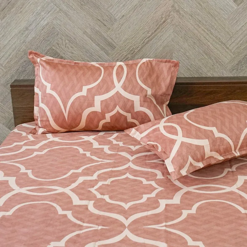 Medina Maze Ethnic Cotton Bedsheet (Brown) - 200 TC media 4