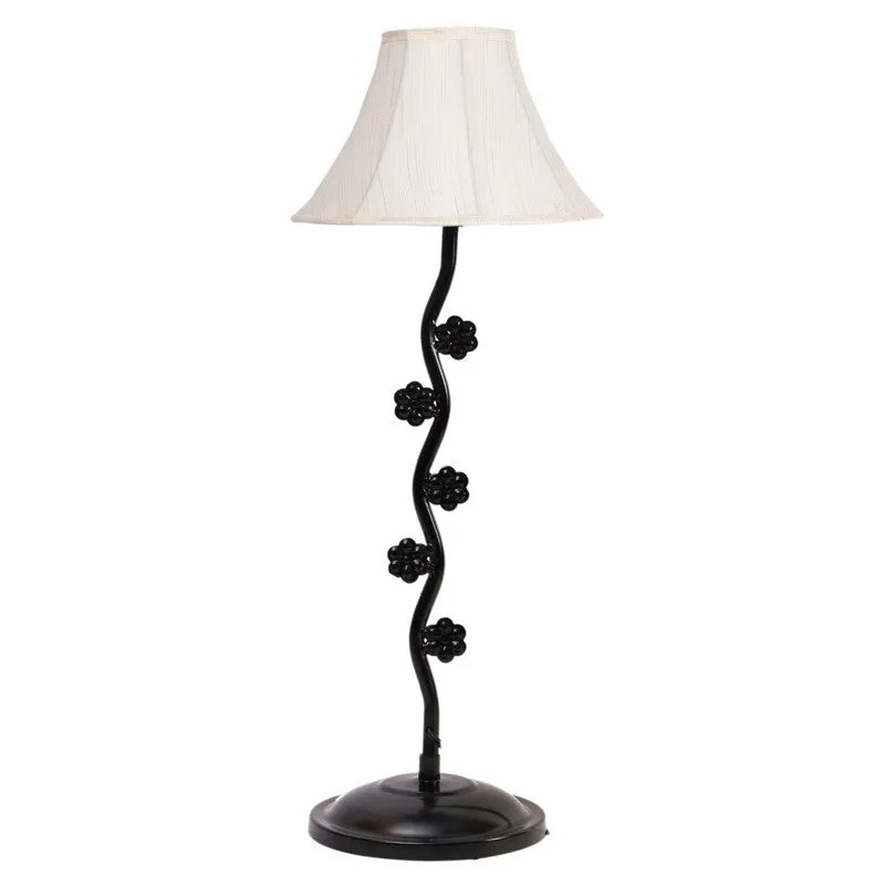 Astreva Cotton Table Lamp With Iron Base - White media 4
