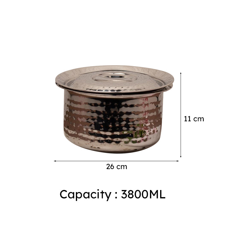 Serendipity Stainless Steel Pateela With Lid- 3800 mL media 8