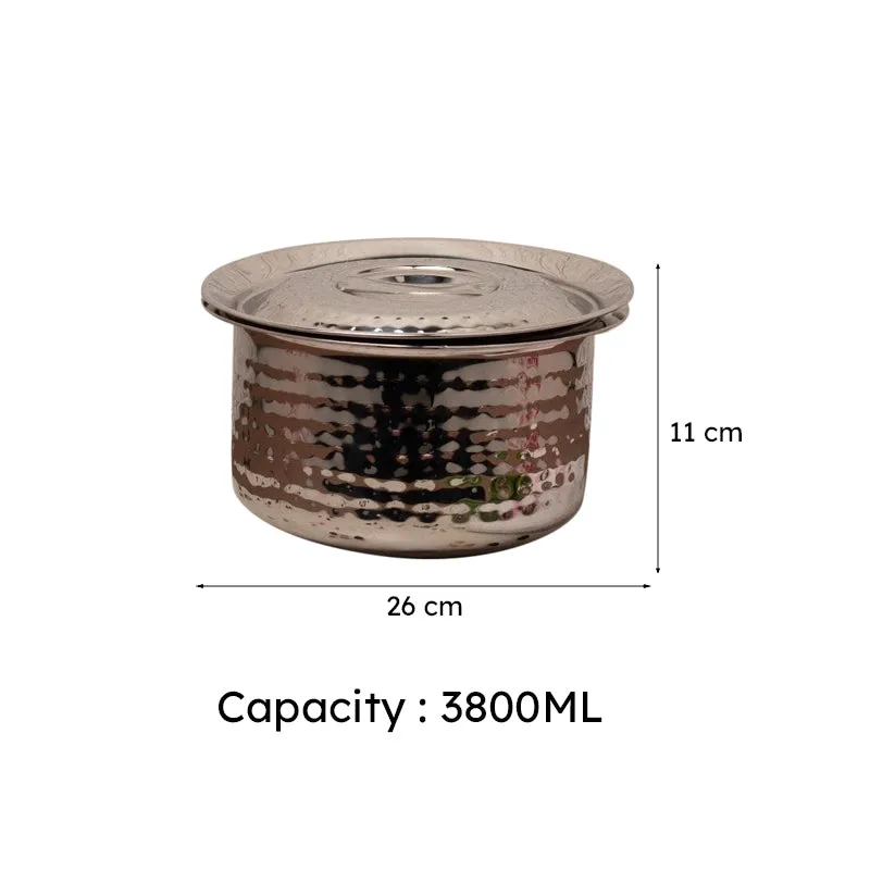 Serendipity Stainless Steel Pateela With Lid- 3800 mL media 8