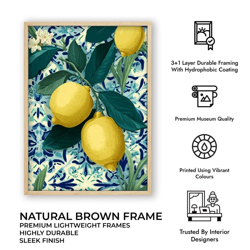 Limonia Canvas Wall Painting With Brown Frame media 10