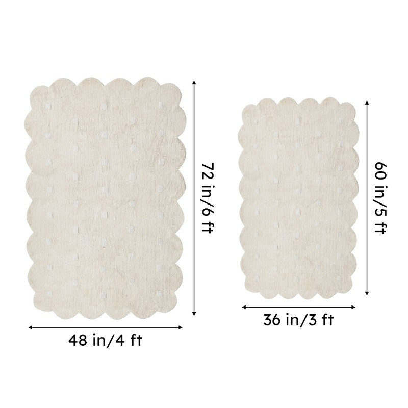 Scalloped Polka Tufted Cotton Area Rug media 7
