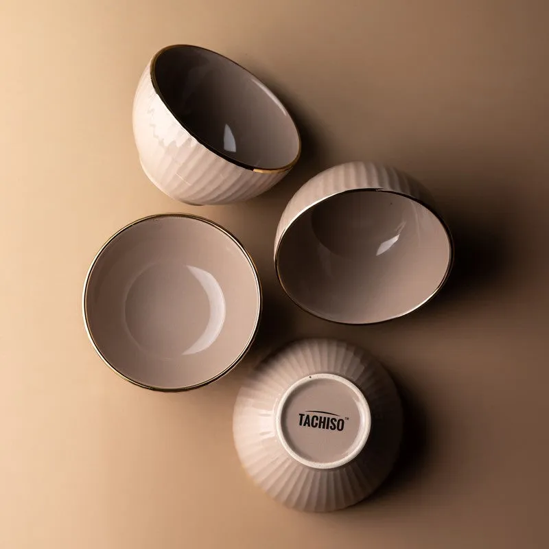 Ornella Soup Bowls (Peach,350 mL Each) - Set Of Four media 4
