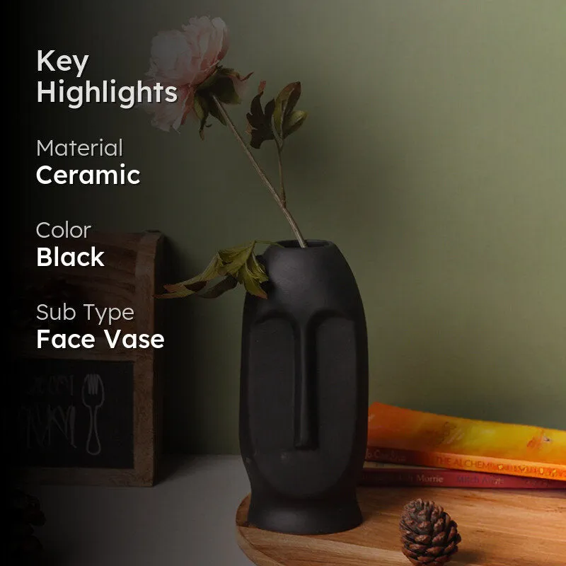 Demetrio Ceramic Vase - Black media 2