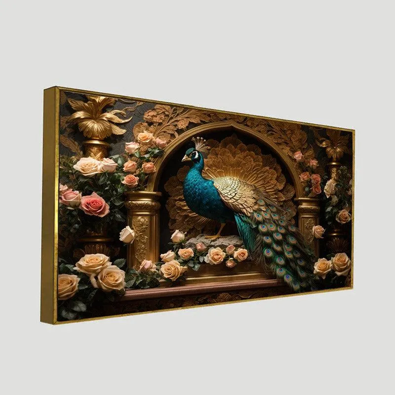 Mayoora Palace Wall Painting With Frame media 7