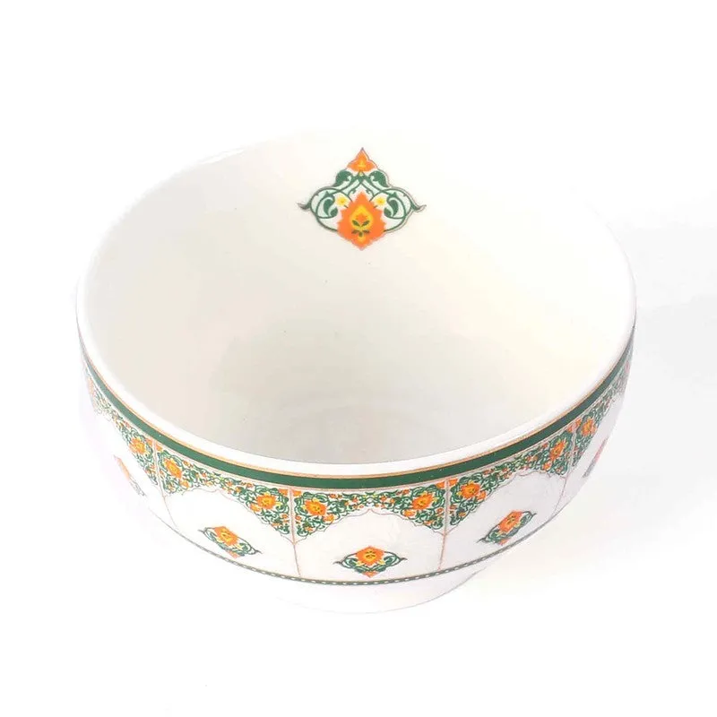 Heritage Line 24k Gold Brushed Dinner Set (Orange,White)- 27 Piece Set media 9
