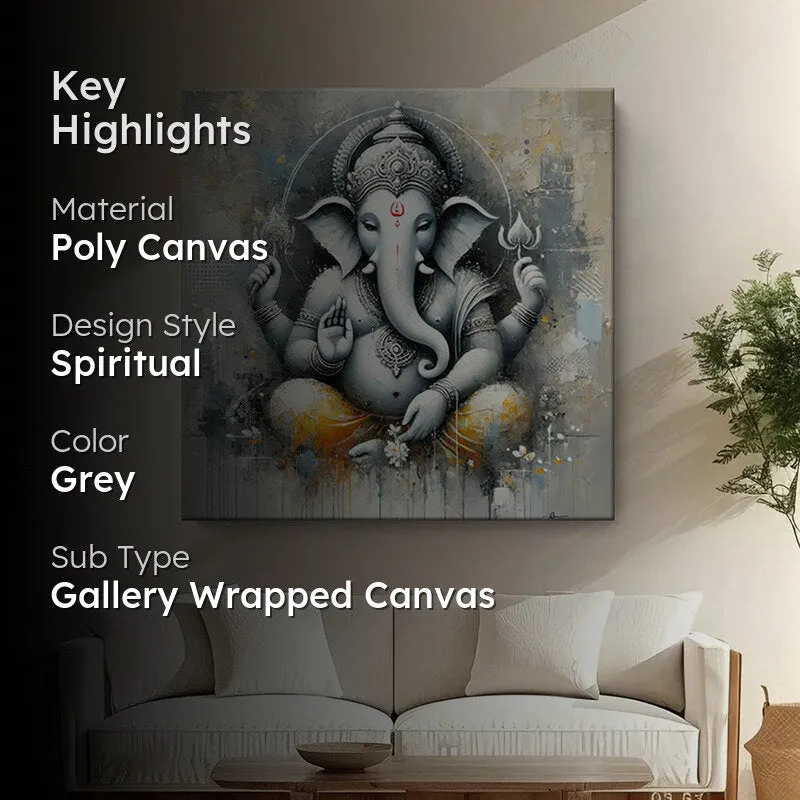Gajanana Poly Canvas Wall Painting media 2