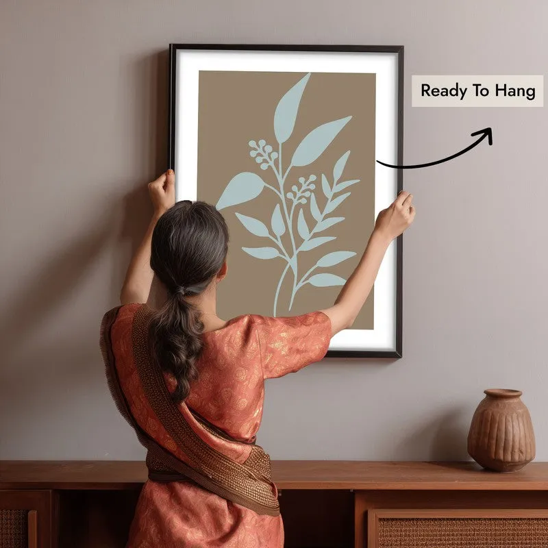 Arctic Sage Canvas Wall Painting With Black Frame media 10