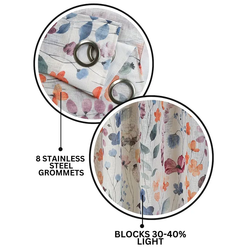 Glissar Linen Texture Sheer Curtain - Set Of Two media 6