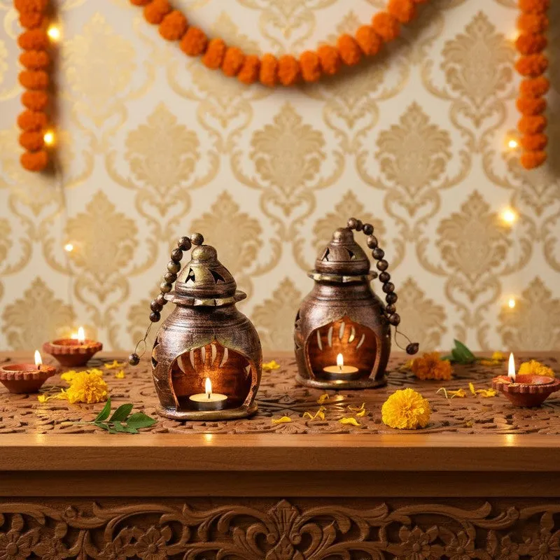 Hanging Nest Tea Light Holder - Set Of Two media 5