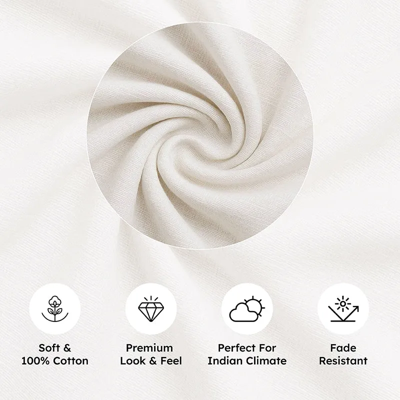 Close-up of soft off-white fabric texture