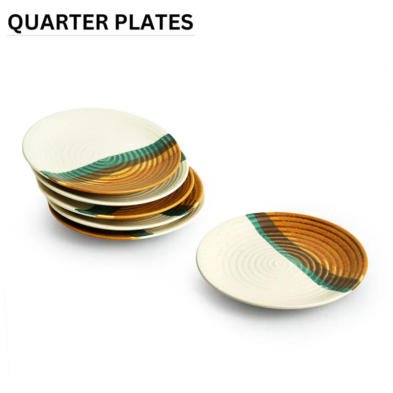 Cinnamon Grove Handcrafted Ceramic Quarter Plate - Set Of Six media 3