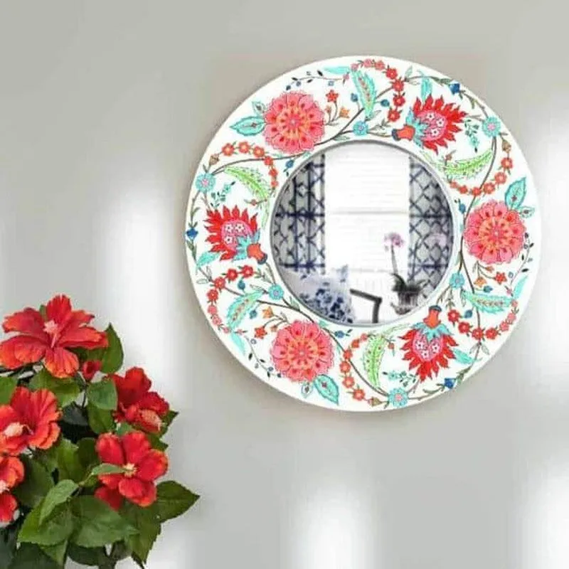 Chadreya Bloom Designer Handpainted Mirror media 5