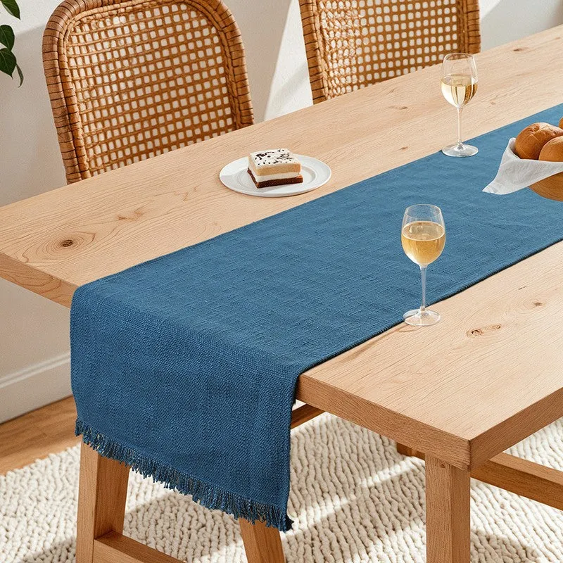 Premium Cotton Table Runner - Blue media 3