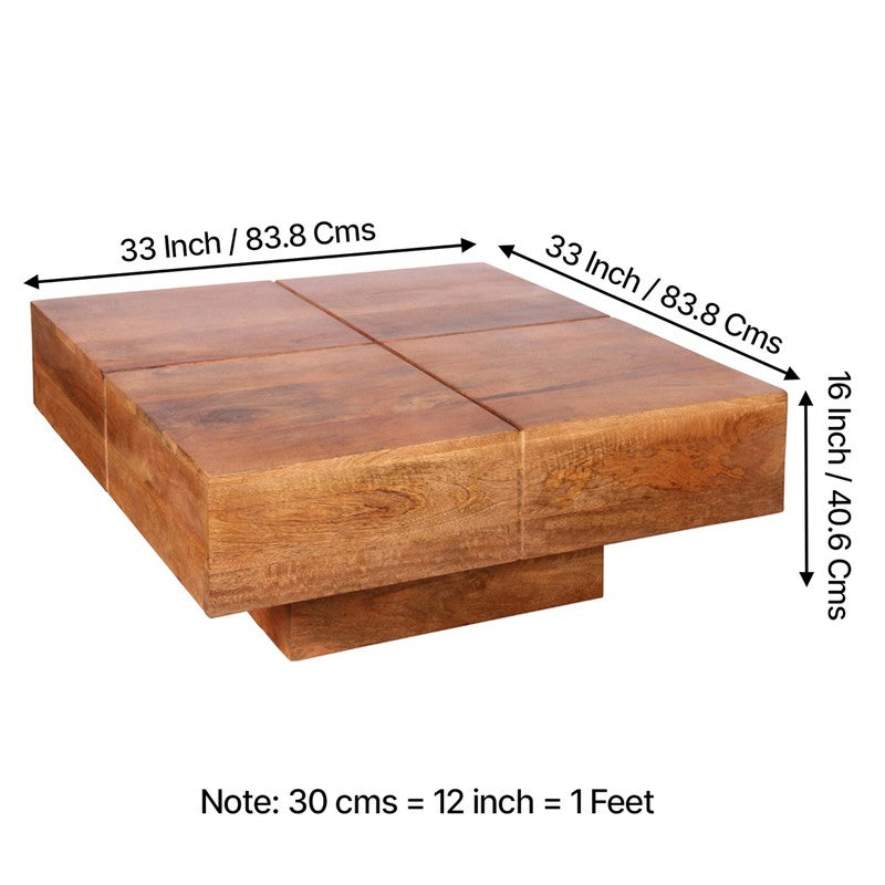 Tervon Sheesham Wooden Center Table - Brown media 10
