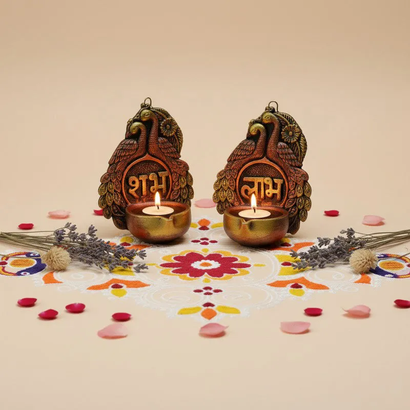 Jade Mirage Diya - Set Of Two media 6