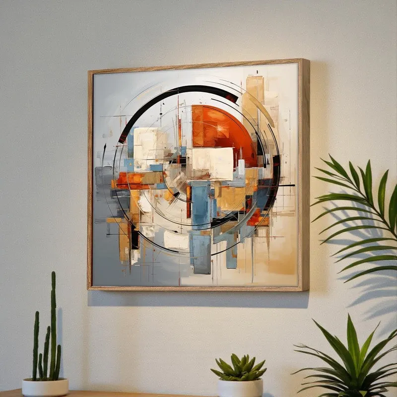 Abstract Geometry Wall Art With Frame media 1