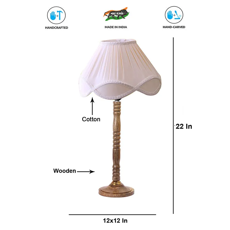 Terra Light Table Lamp With Wooden Base - White media 6