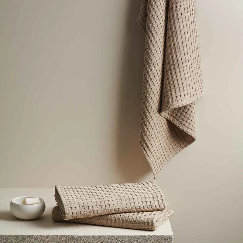 Beehive Waffle Towel Combo (Clay) - Four Piece Set media 4