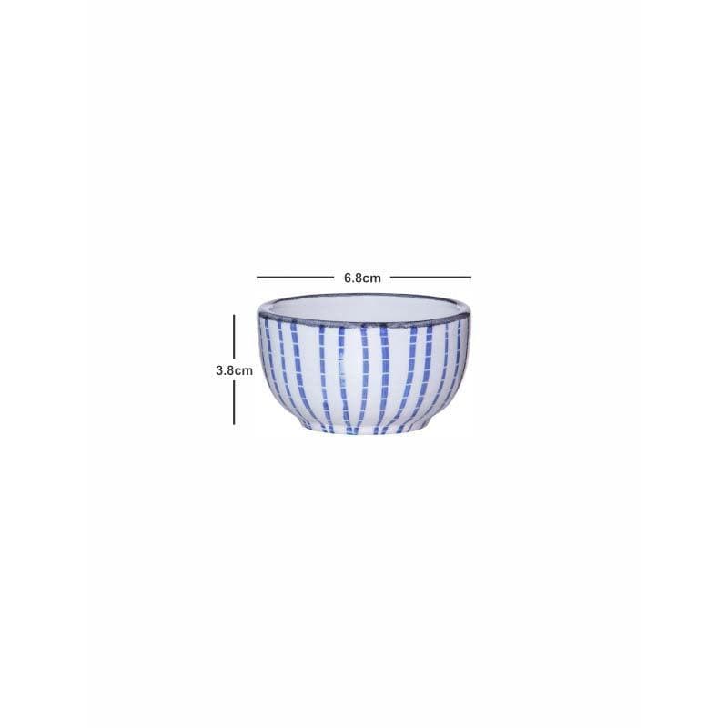 Azure Stripe Bowl - Set Of Six media 4