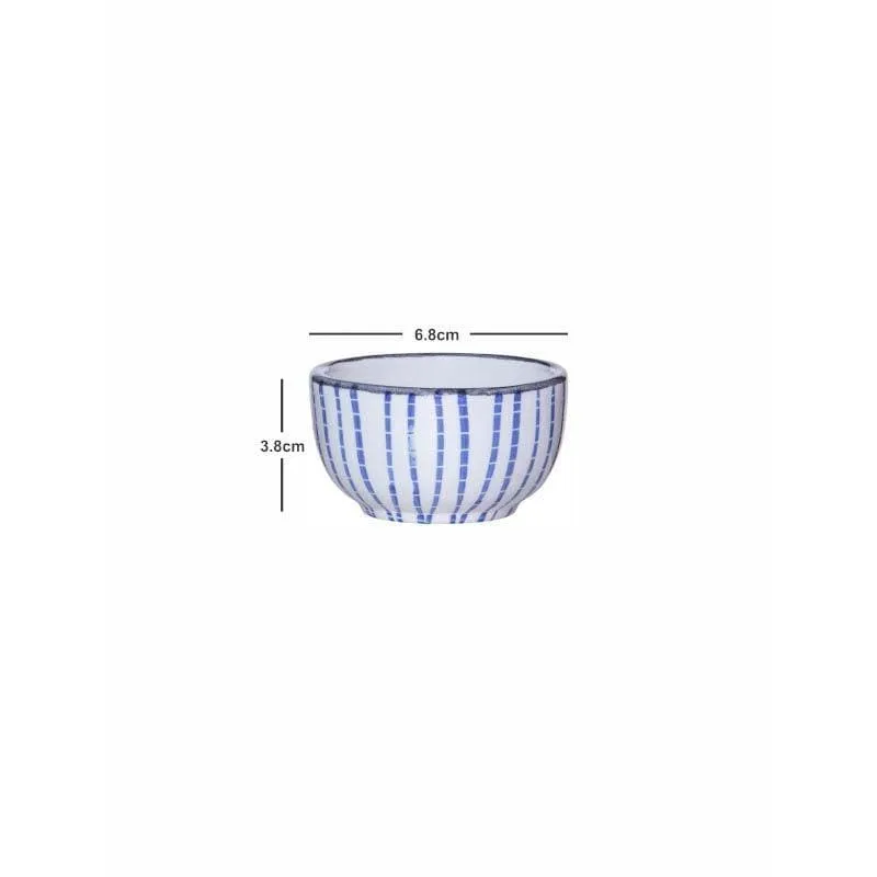 Azure Stripe Bowl - Set Of Six media 4