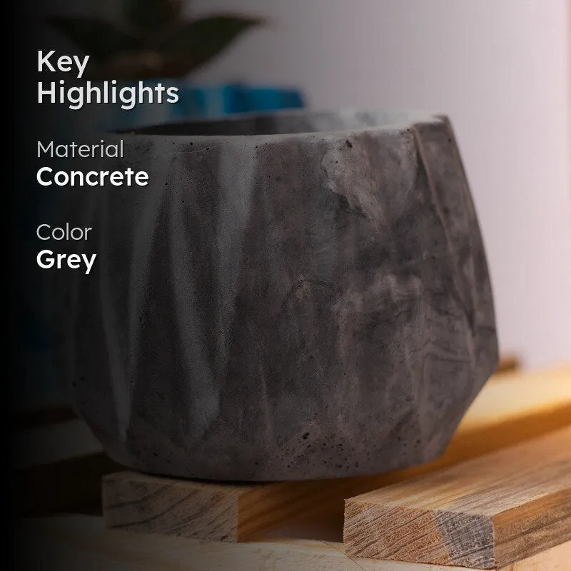 Drovo Round Planter - Grey media 2