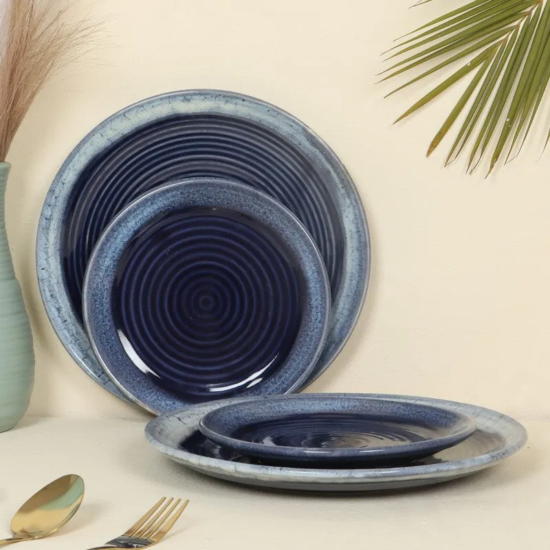 Seravelle Dinner Plates (Blue) - Set of Four media 1